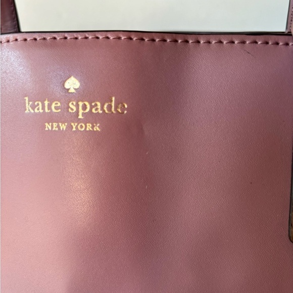 Kate Spade NWOT Mauve Leather Tote With Butterfly Leather Appliqués - Picture 5 of 16